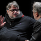 Guillermo del Toro chats with Alec Baldwin at the 2019 Tribeca Film Festival.